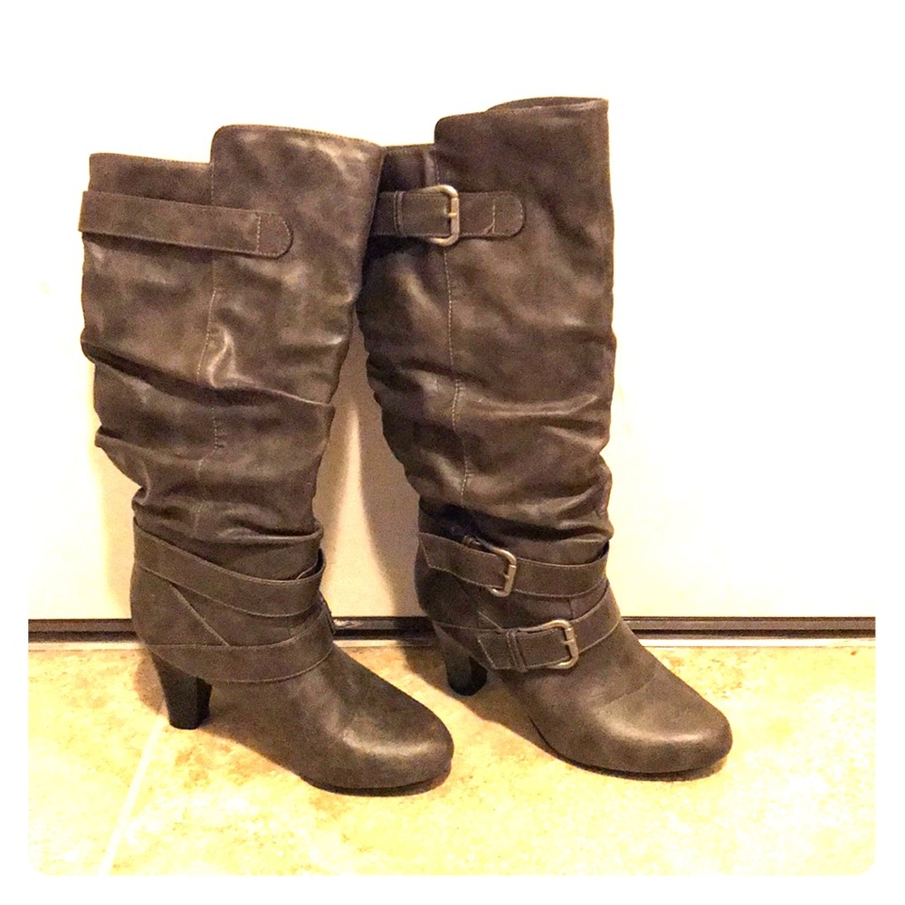 Gray boots